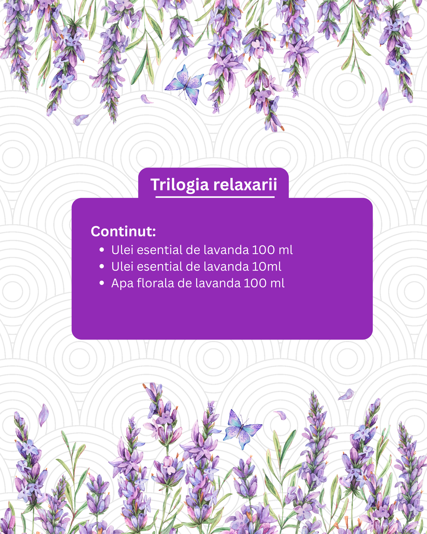 Trilogia Relaxarii - Pachet 3 produse naturale din lavanda